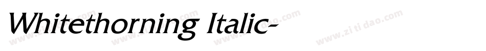 Whitethorning Italic字体转换